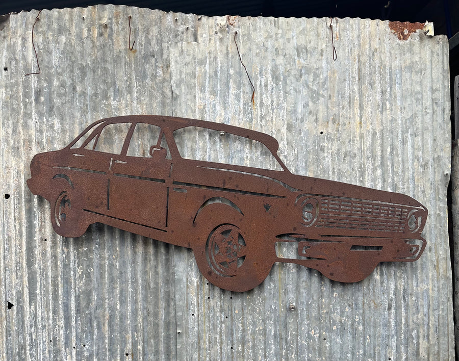 XR Ford Sedan Metal Wall Art-Old n Dazed