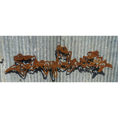 3 Frogs Metal Wall Art-Old n Dazed