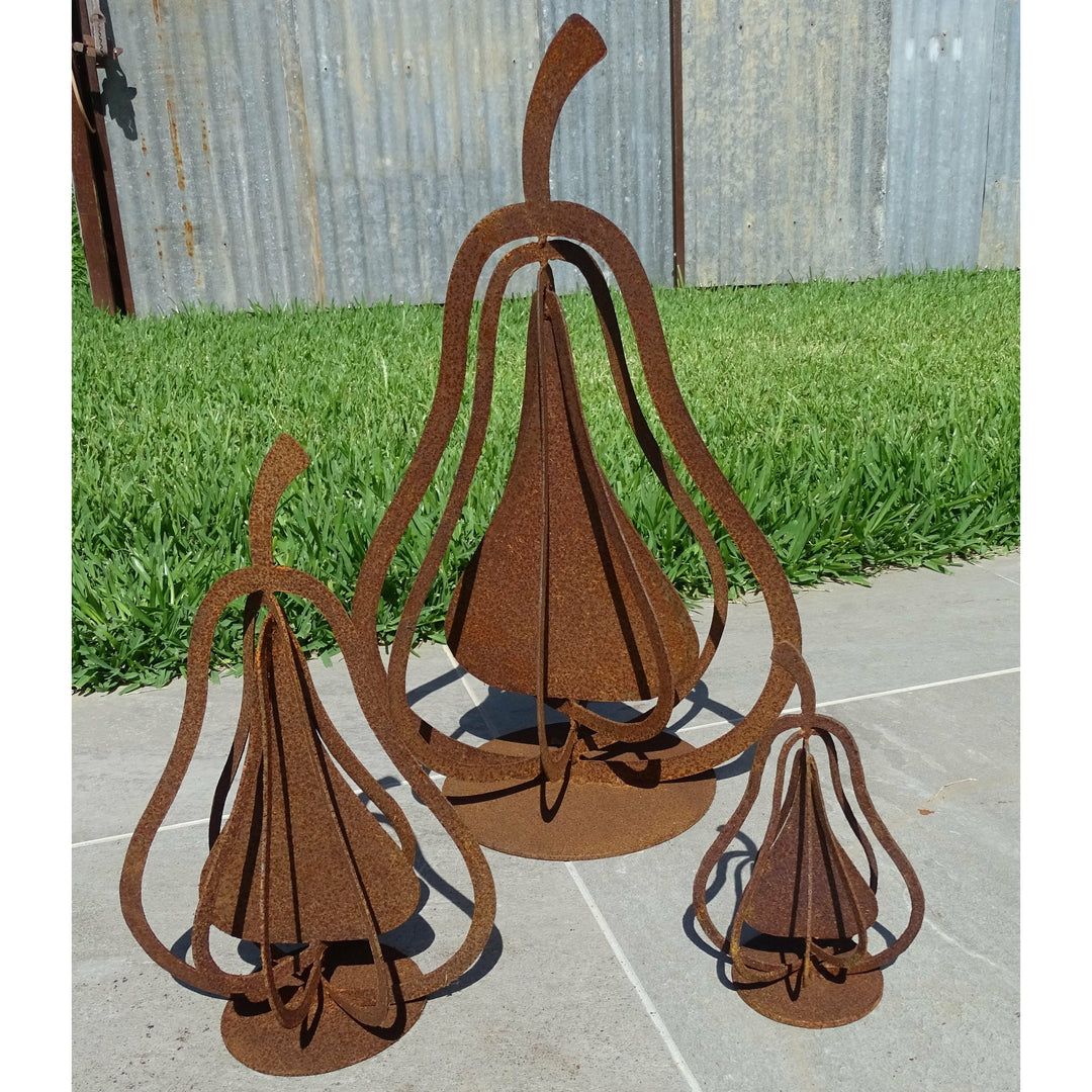 3d Pears Small Sizes (3 sizes available)Metal Garden Art-Old n Dazed