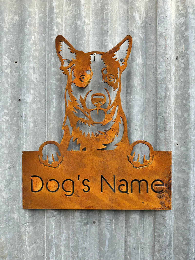 Australian Cattle Dog - Blue Heeler - Dog Memorial Plaque - Metal Art-Old n Dazed
