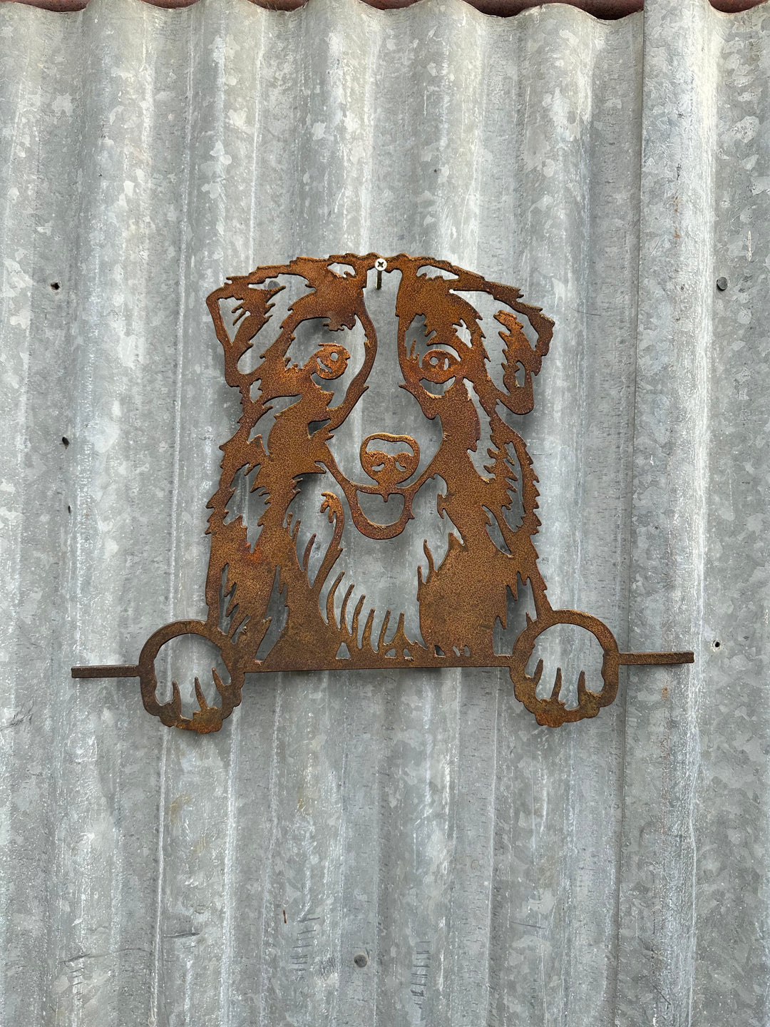 Australian Shepherd - Dog Memorial Plaque - Metal Art-Old n Dazed