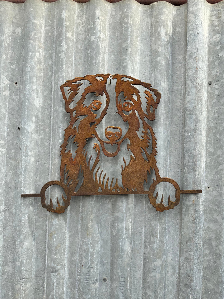 Australian Shepherd - Dog Memorial Plaque - Metal Art-Old n Dazed