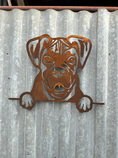 Boxer - Dog Memorial Plaque - Metal Art-Old n Dazed