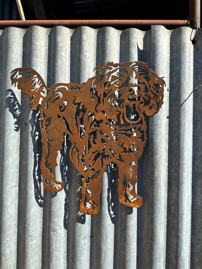 Cavoodle Metal Wall Art - Dog Garden Art-Old n Dazed