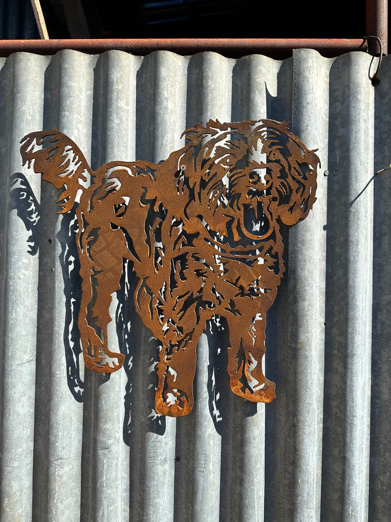 Cavoodle Metal Wall Art - Dog Garden Art-Old n Dazed