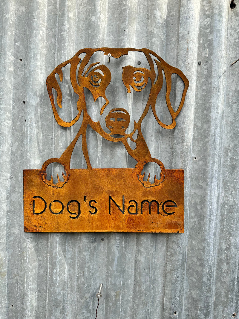 Dachshund - Sausage Dog - Dog Memorial Plaque - Metal Art-Old n Dazed