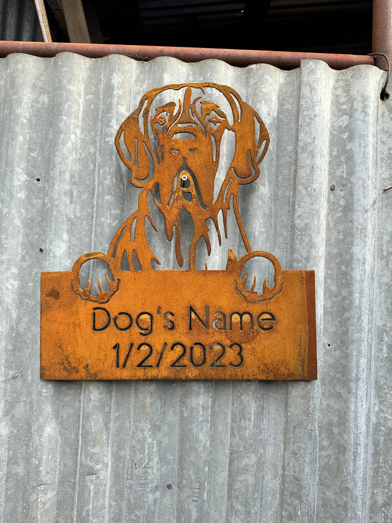 Great Dane - Dog Memorial Plaque - Metal Art-Old n Dazed