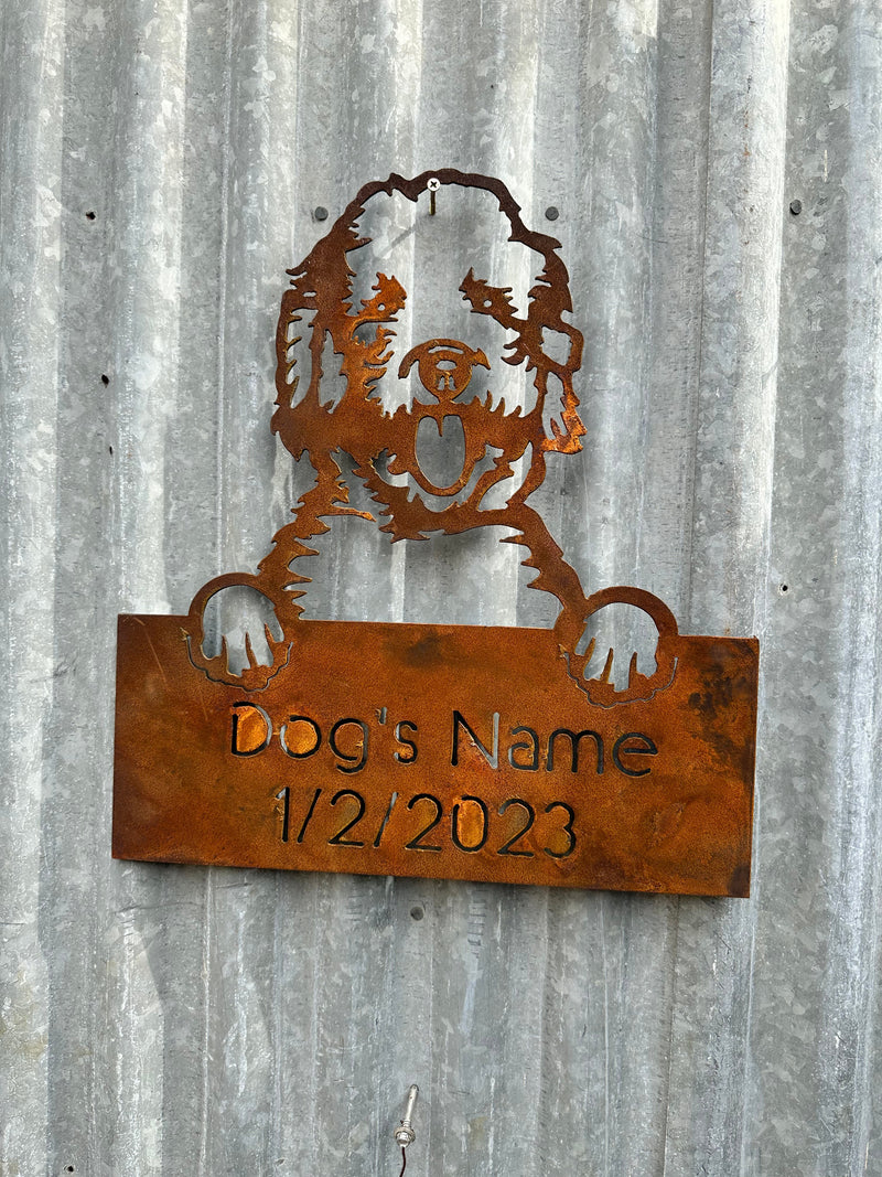 Labradoodle - Dog Memorial Plaque - Metal Art-Old n Dazed