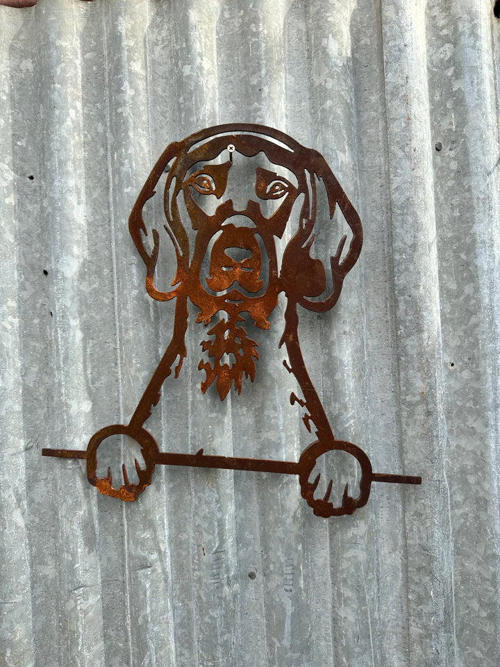 Pointer - Dog Memorial Plaque - Metal Art-Old n Dazed