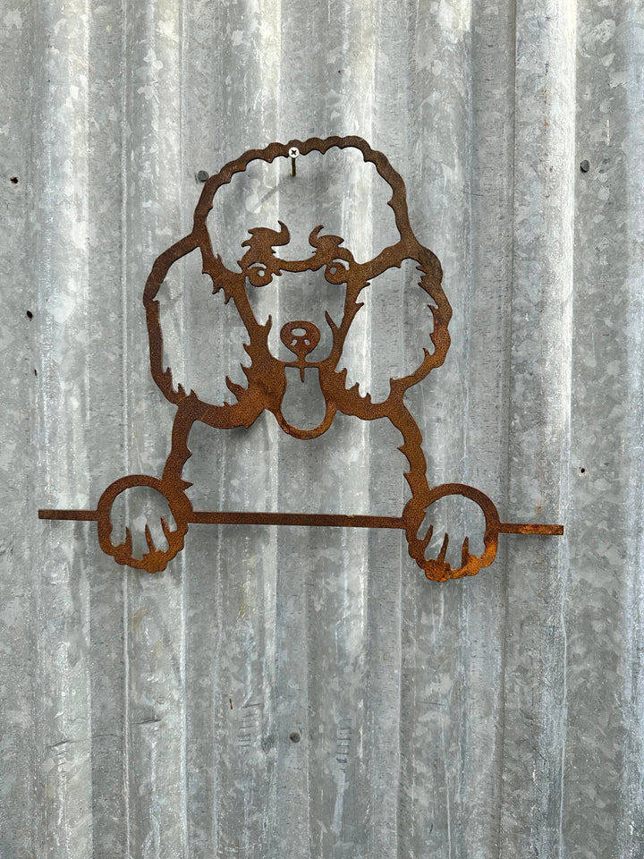 Poodle - Dog Memorial Plaque - Metal Art-Old n Dazed