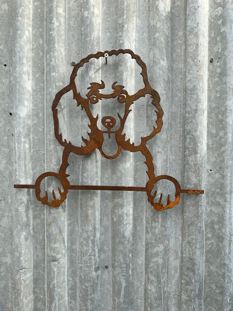 Poodle - Dog Memorial Plaque - Metal Art-Old n Dazed