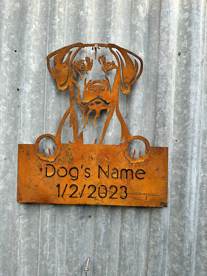 Rhodesian Ridgeback - Dog Memorial Plaque - Metal Art-Old n Dazed