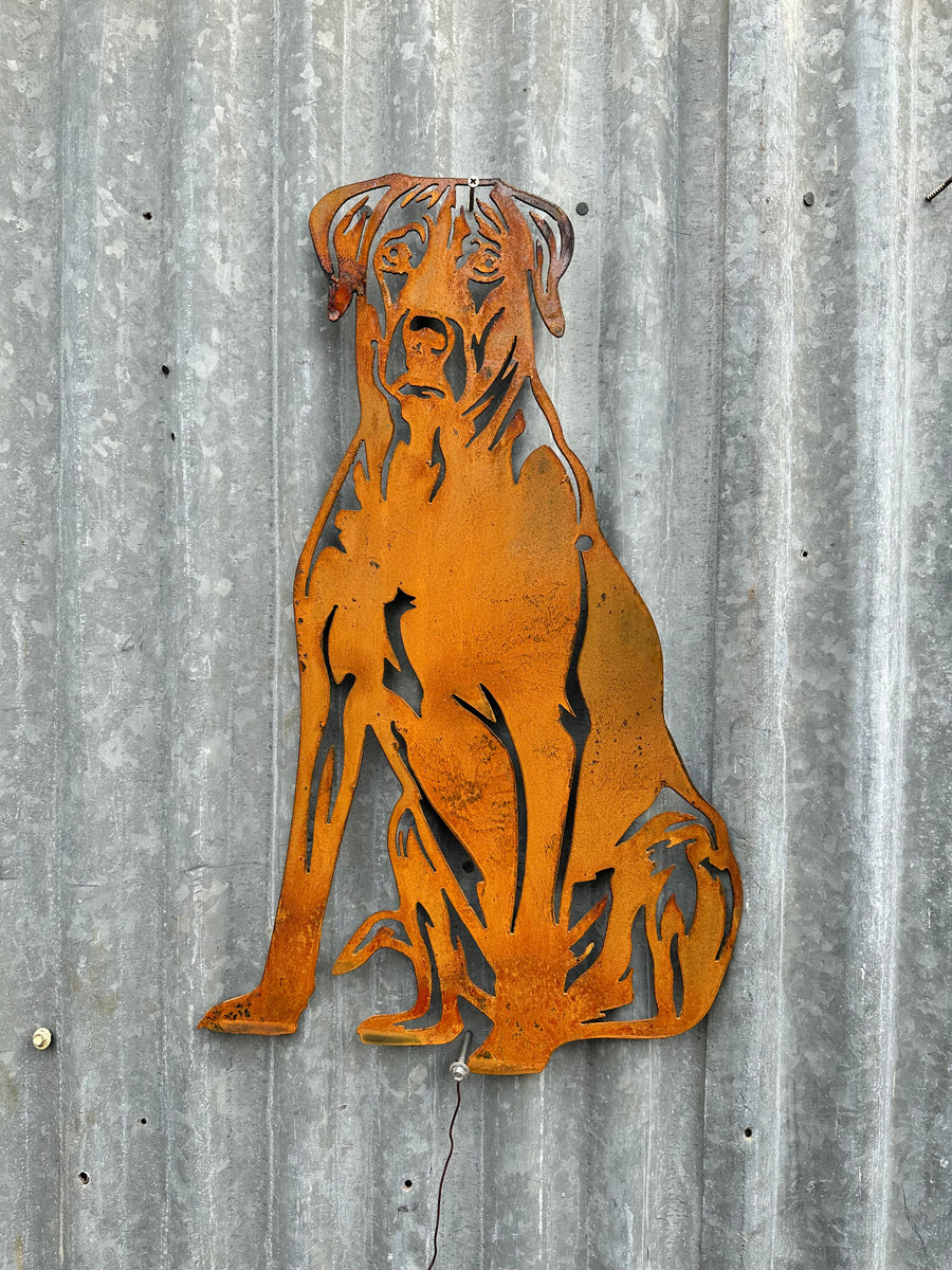 Rhodesian Ridgeback Metal Wall Art - Dog Garden Art-Old n Dazed