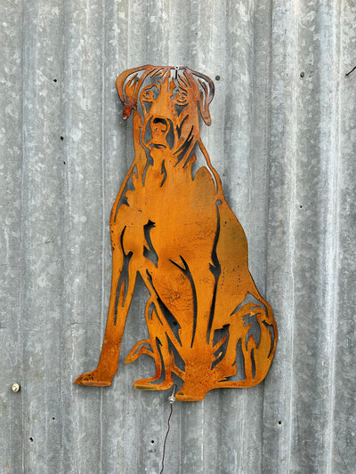 Rhodesian Ridgeback Metal Wall Art - Dog Garden Art-Old n Dazed