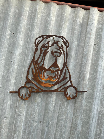 Shar Pei - Dog Memorial Plaque - Metal Art-Old n Dazed