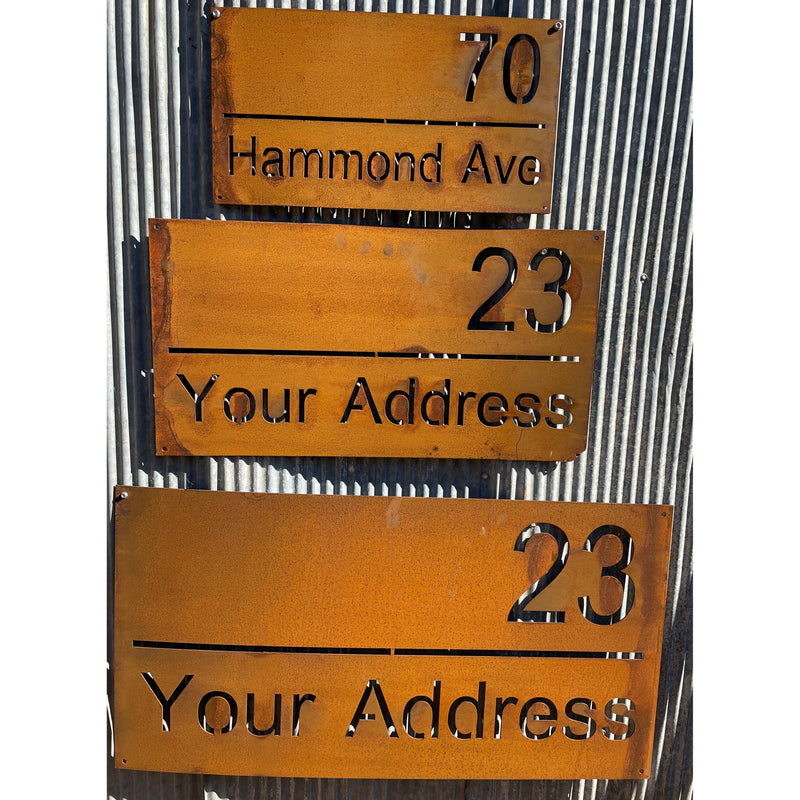 Address Signs Custom Made Metal Property Sign-Old n Dazed
