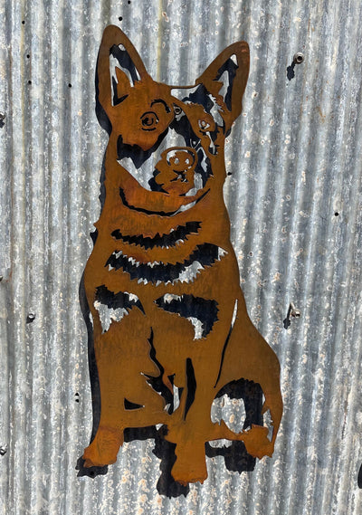Australian Cattle Dog Blue Heeler Metal Wall Art & Garden Art-Old n Dazed