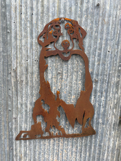 Australian Shepherd Metal Wall Art - Dog Garden Art-Old n Dazed