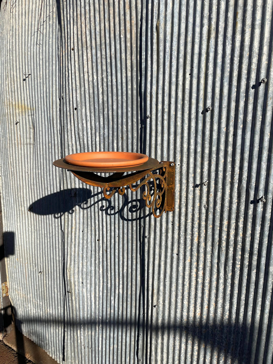 Bird Feeder / Bath - Metal Garden Sculpture-Old n Dazed