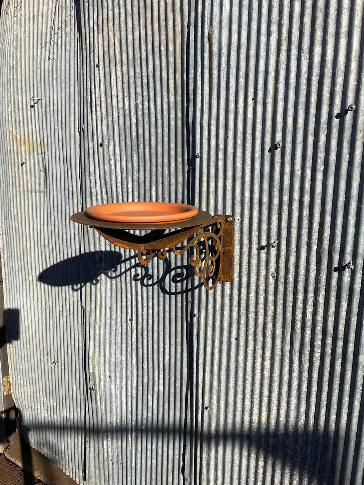 Bird Feeder / Bath - Metal Garden Sculpture-Old n Dazed