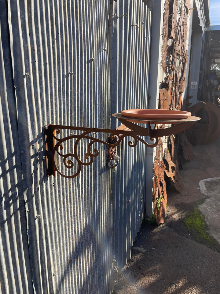 Bird Feeder / Bath - Metal Garden Sculpture-Old n Dazed