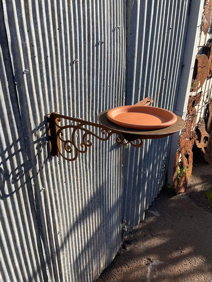 Bird Feeder / Bath - Metal Garden Sculpture-Old n Dazed