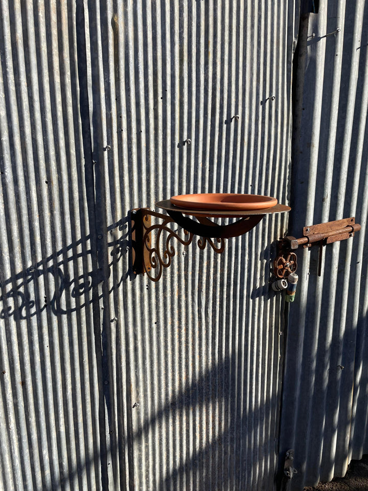 Bird Feeder / Bath - Metal Garden Sculpture-Old n Dazed