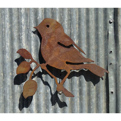 Bird on Branch Metal Wall Art-Old n Dazed