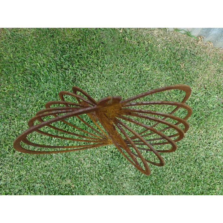 Bird on branch Metal Wind Spinner-Old n Dazed