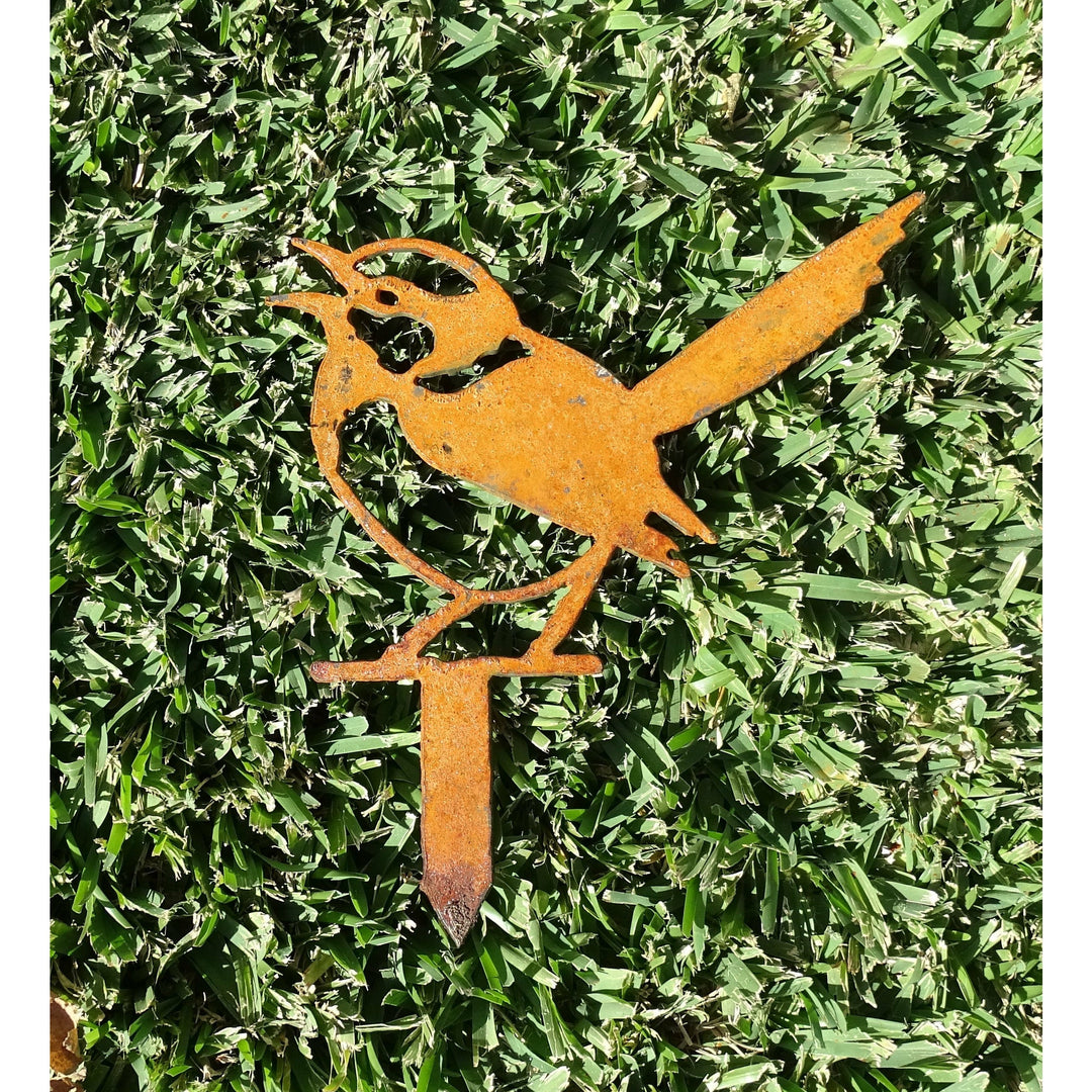 Blue Wren Metal Garden Art-Old n Dazed
