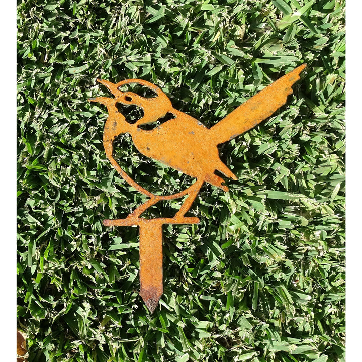 Blue Wren Metal Garden Art-Old n Dazed