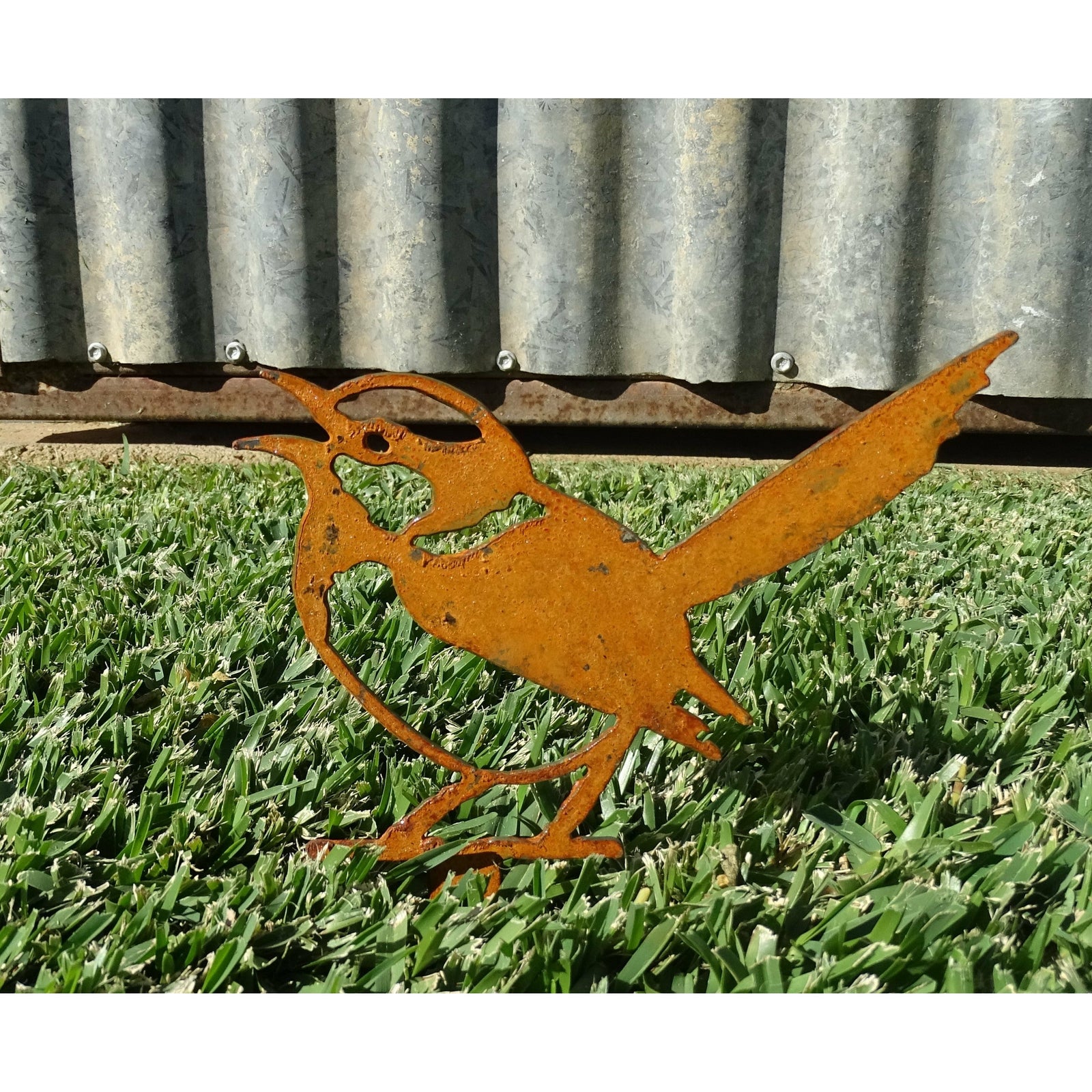 Blue Wren Metal Garden Art-Old n Dazed