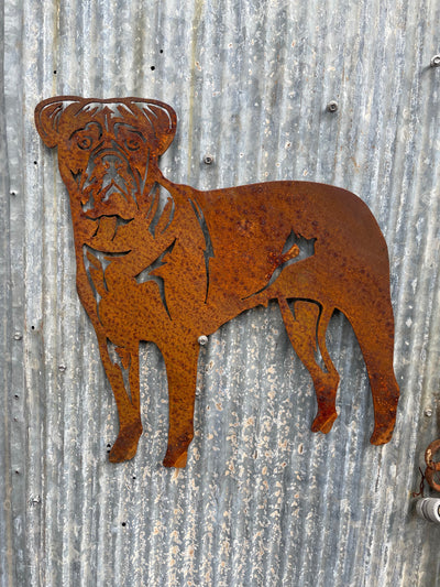 Bull Mastiff Metal Wall Art - Dog Garden Art-Old n Dazed