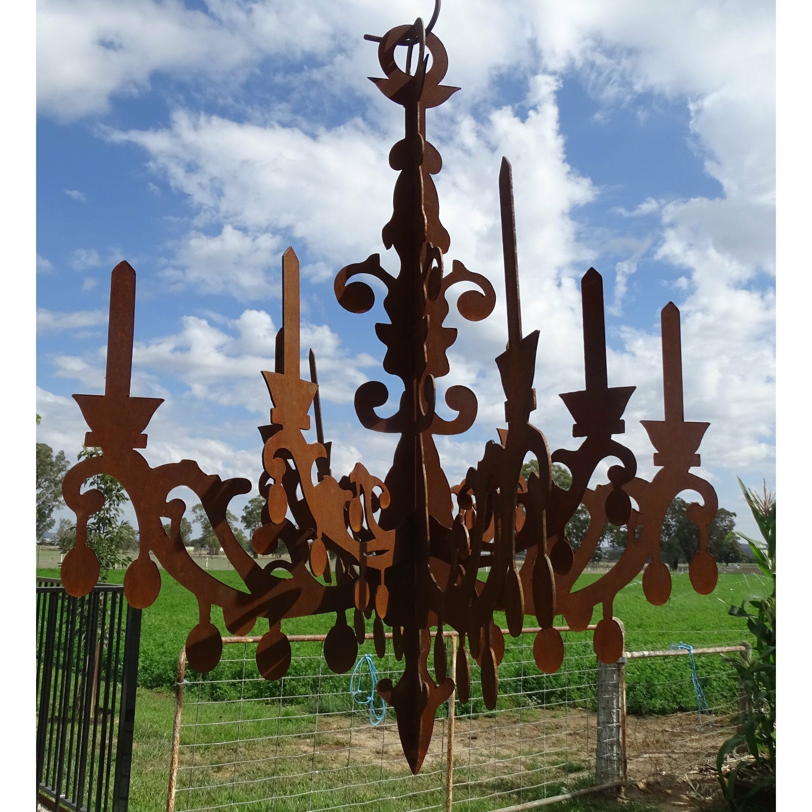Chandelier (4 sizes available) Metal Garden Art-Old n Dazed