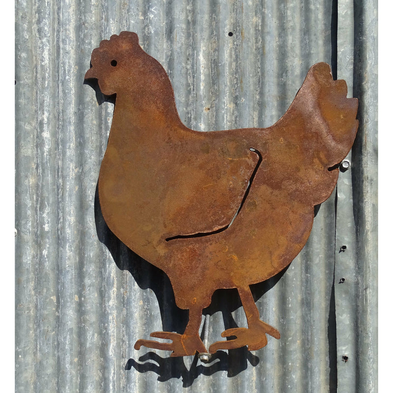 Chicken Metal Wall Art-Old n Dazed