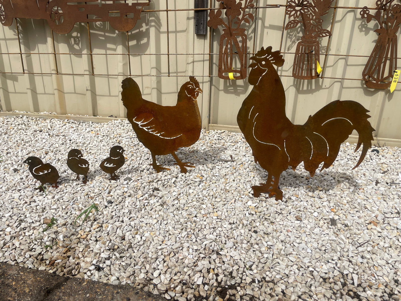 Chicken, Rooster and/or Chicks - Animal Metal Garden Art-Old n Dazed