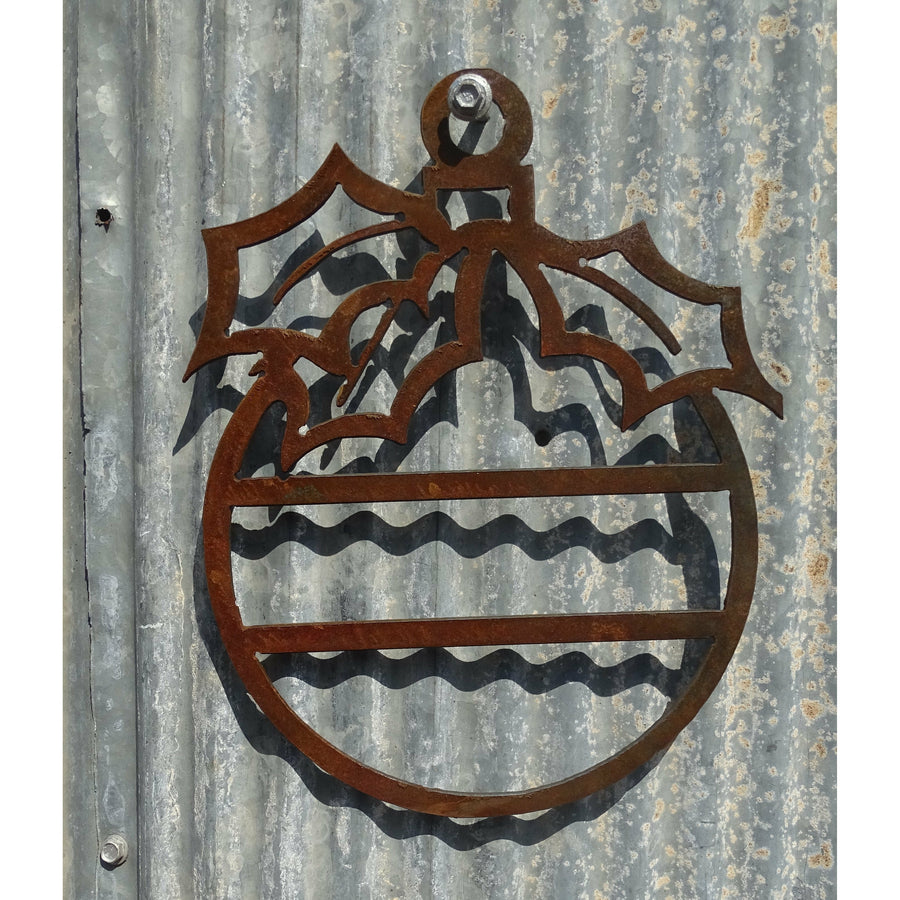 Christmas Bauble Metal Wall Art-Old n Dazed