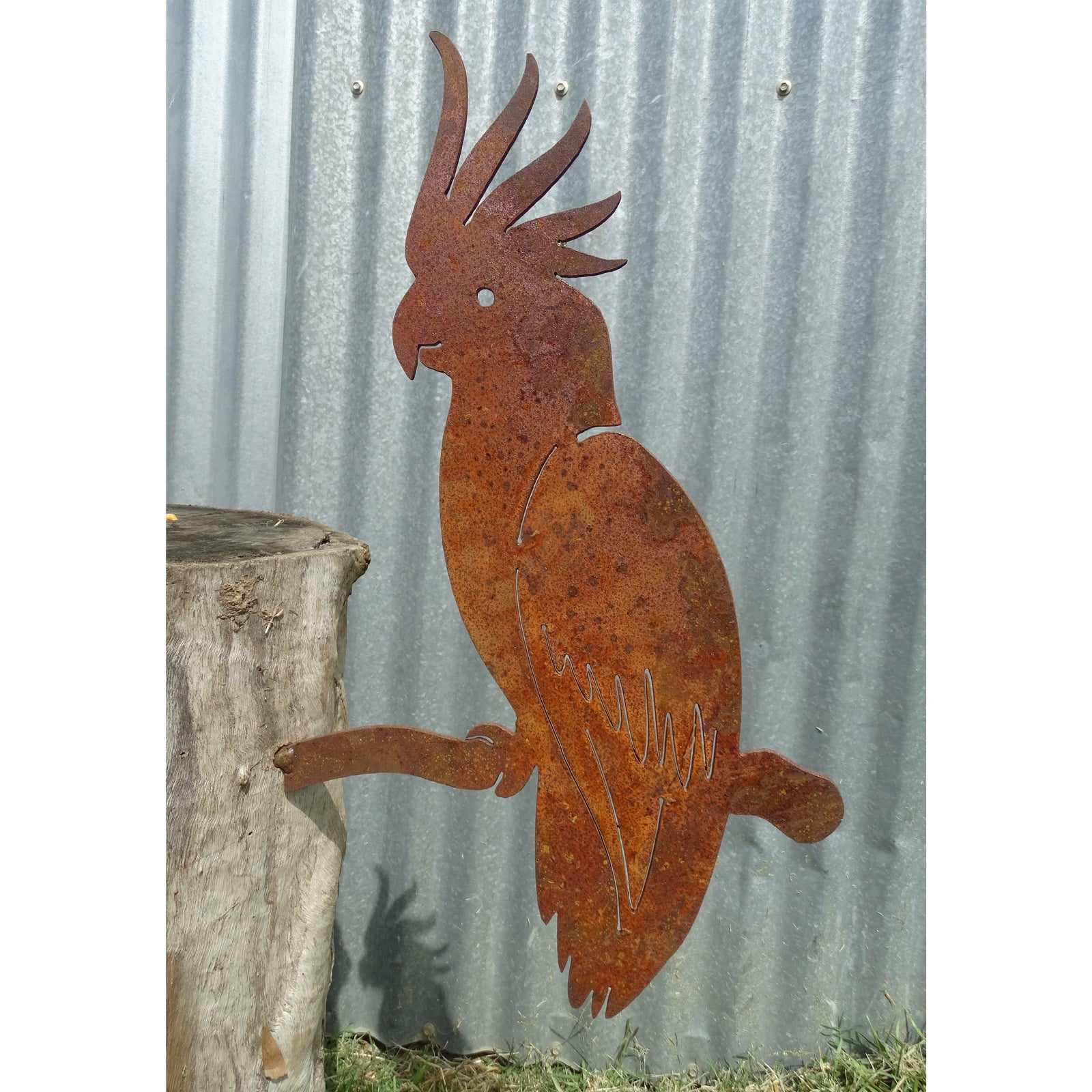 Cockatoo Metal Bird Tree Spike-Old n Dazed