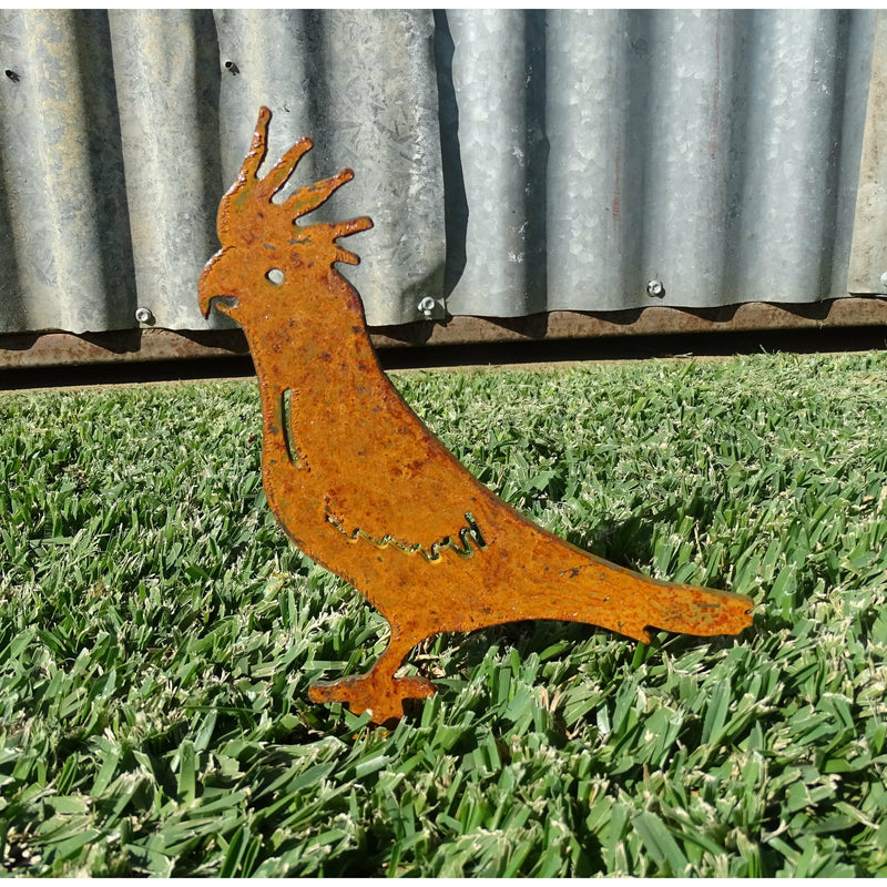 Cockatoo Metal Garden Art-Old n Dazed