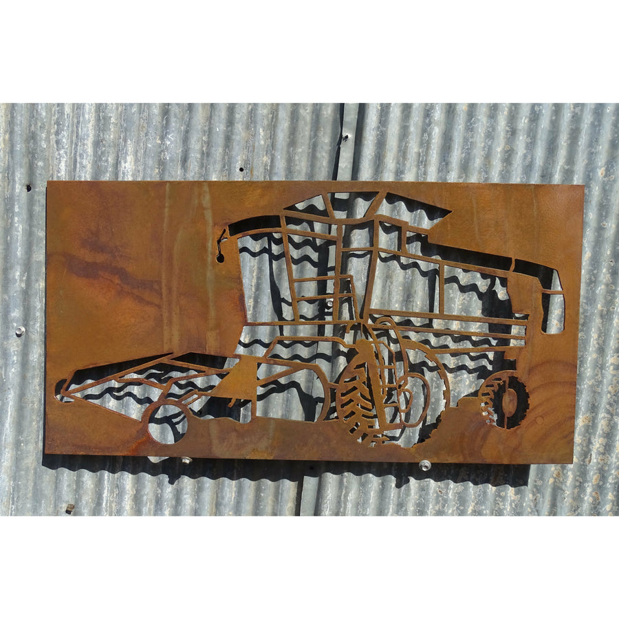 Combine Header Metal Wall Art-Old n Dazed