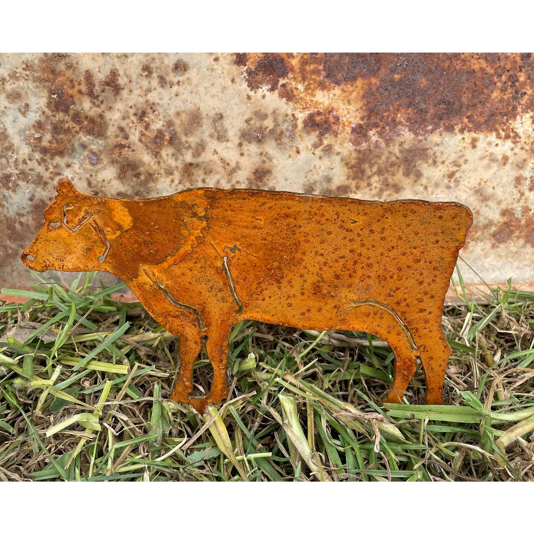 Cow Metal Garden Art-Old n Dazed