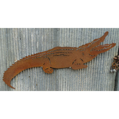 Crocodile Metal Wall Art-Old n Dazed