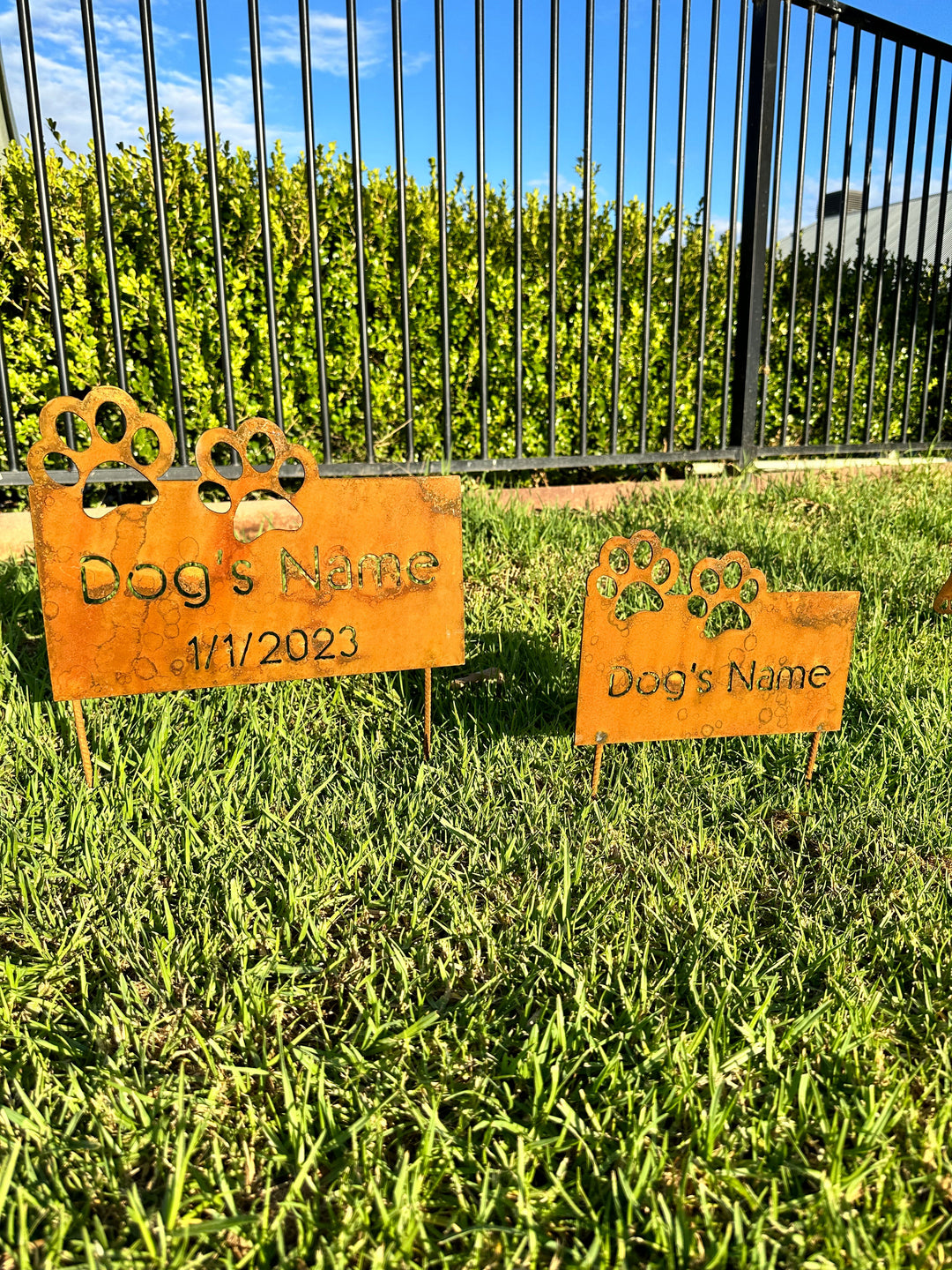 Custom Made Dog Memorial Plaque - Metal Wall Art - Dog Garden Art-Old n Dazed