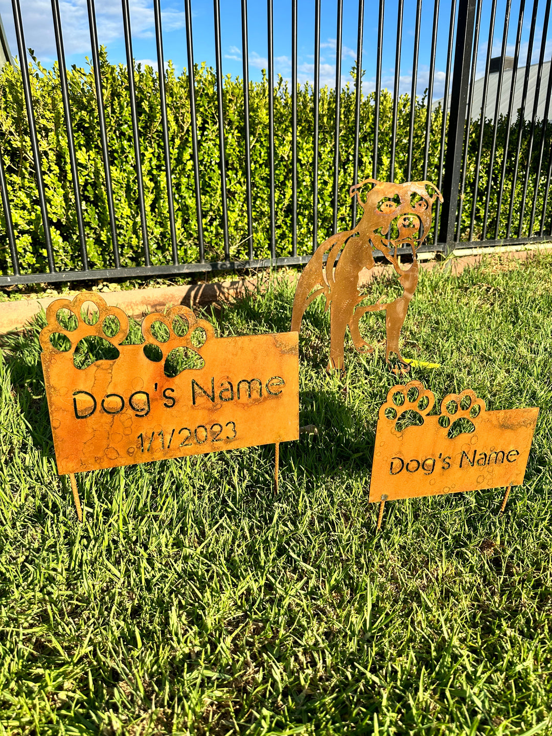 Custom Made Dog Memorial Plaque - Metal Wall Art - Dog Garden Art-Old n Dazed