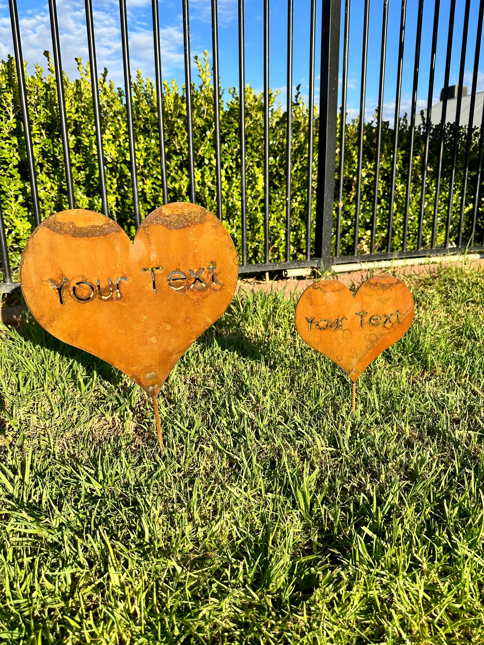 Custom Made Heart Plaque - Metal Wall Art - Garden Art-Old n Dazed