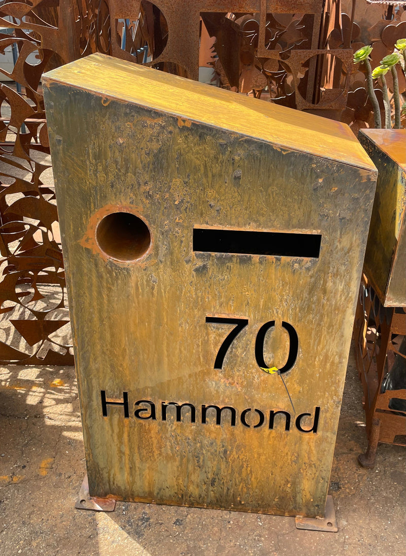 Custom Made Metal Mailbox Double Slope letterbox-Old n Dazed