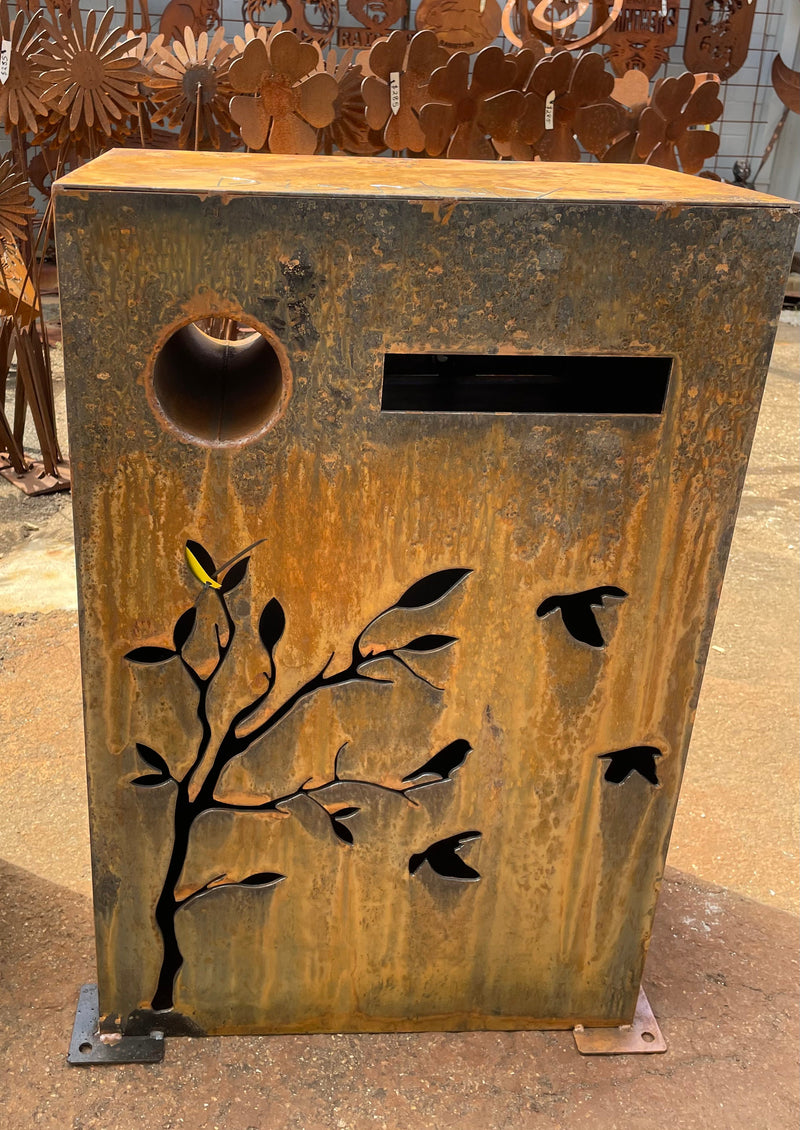 Custom Made Metal Mailbox Double Square letterbox-Old n Dazed