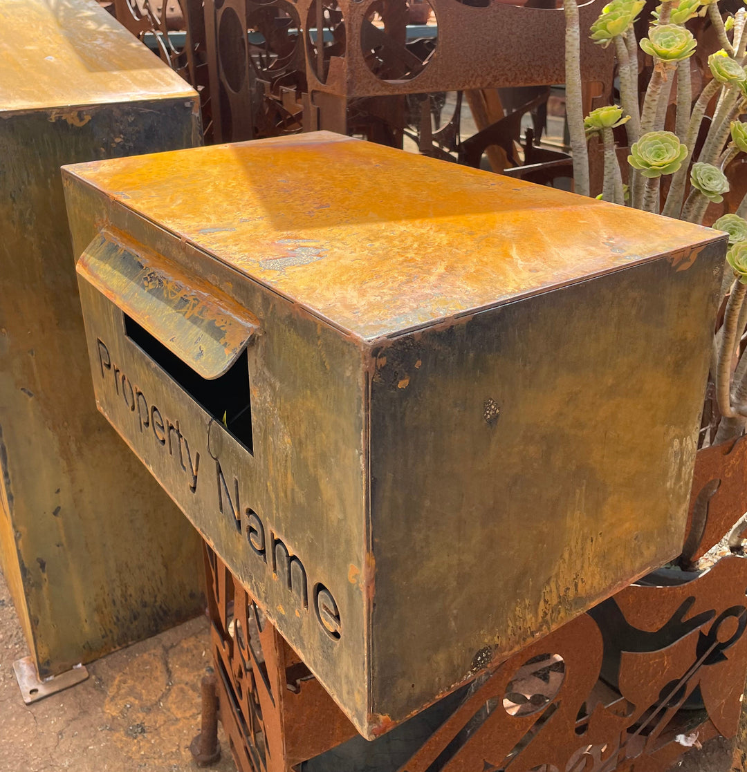 Custom Made Metal Mailbox Property farm letterbox-Old n Dazed