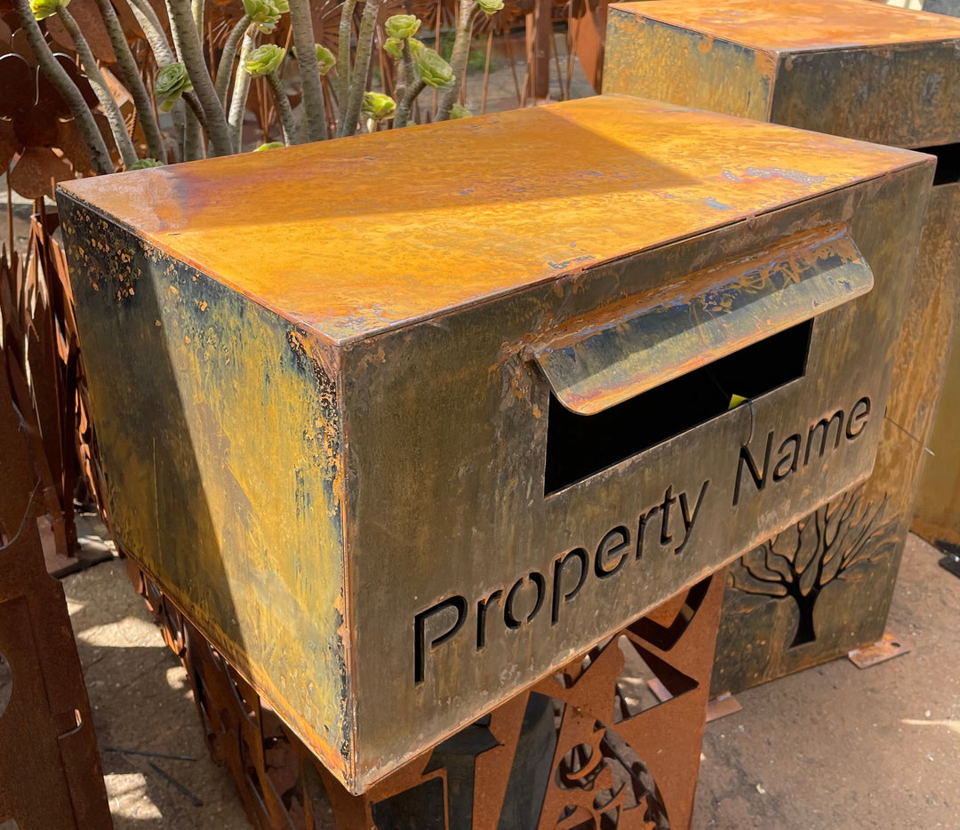 Custom Made Metal Mailbox Property farm letterbox-Old n Dazed