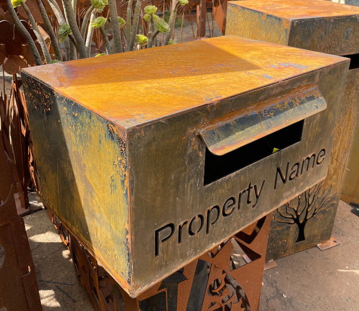 Custom Made Metal Mailbox Property farm letterbox-Old n Dazed
